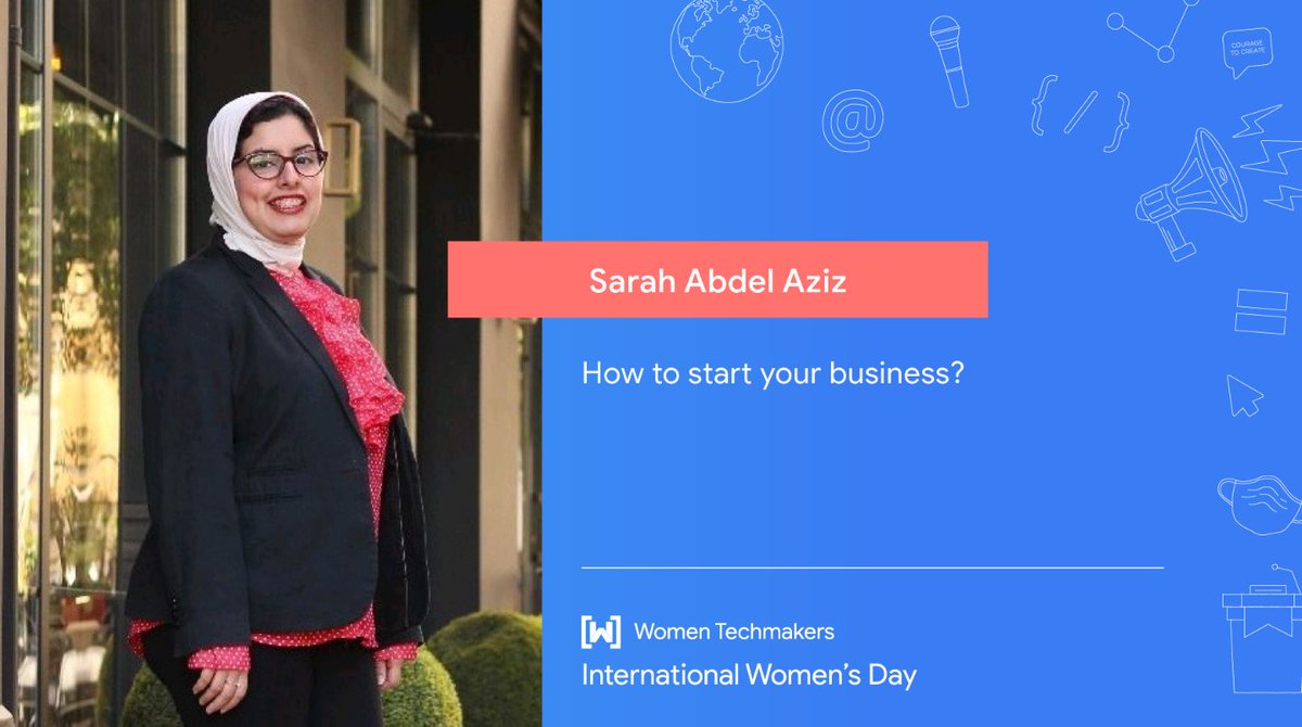 WTMShorouk's tweet photo. Welcome to our first speaker Sarah Abdel Aziz📢
Get ready for #IWDShorouk😍
Join us as we celebrate women in tech together, let's inspire, more #CourageToCreate.
Don't miss out, RSVP:
https://t.co/2RayJ3zNAU
#WomenTechmakers #IWD21 #WTM https://t.co/nVzdQH1a7A