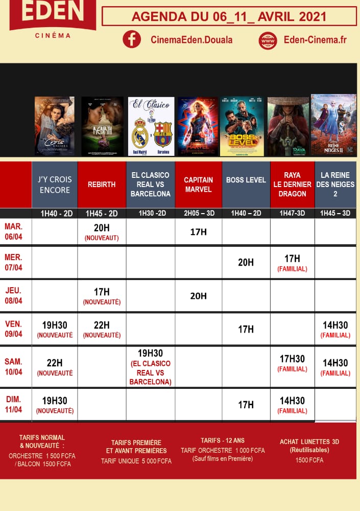 BenBAYOKE's tweet photo. PROGRAMME DE LA SEMAINE #CANALOLYMPIA & #CINEMAEDEN DOUALA BESSENGUE
#MOVIEADDICTED
#DOPE
#DOUALACESTLAPUISSANCE
#DCLP
#DLAOUT https://t.co/WNh4nCdhZw