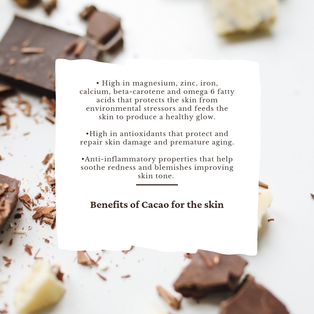 Benefits of cacao for the skin!! 🍫