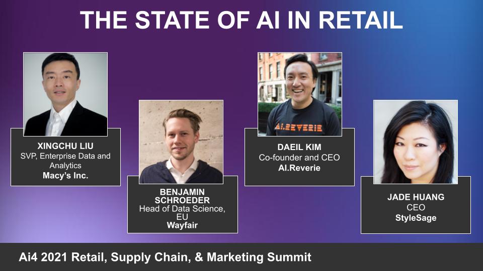 Join us tomorrow, April 7, 2:30pm ET at the digital Ai4 2021 Retail, Supply Chain, &amp; Marketing Summit. <a href="/daeil/">Daeil Kim</a> and this dynamic panel speak to the latest in AI for Retail: ai4.io/retail #Ai4Retail @ai4conferences