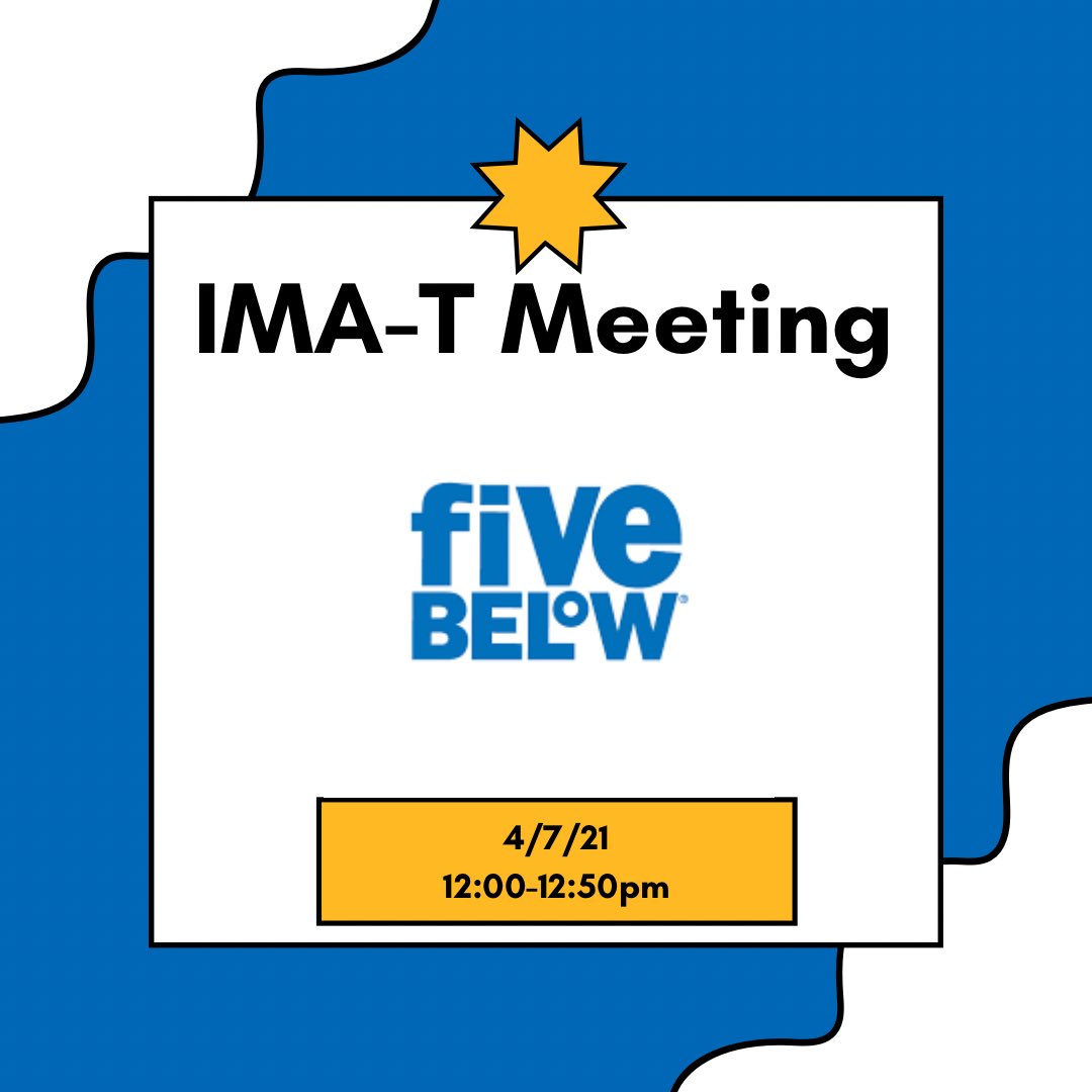This is a great opportunity to hear about any internships five below may offer! Come join us! 
Link: temple.zoom.us/j/93440840856