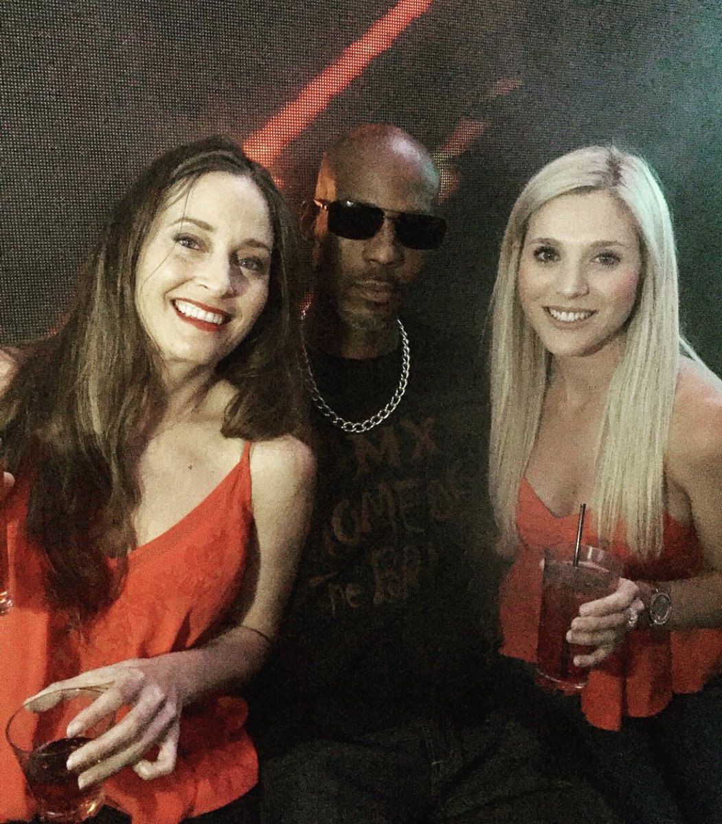 DMX was very gracious.He narrowed his focus preparing to perform. We sat on stage and watched him perform a set. He took a break and sat with us. Mia was all over snapchat documenting her night.