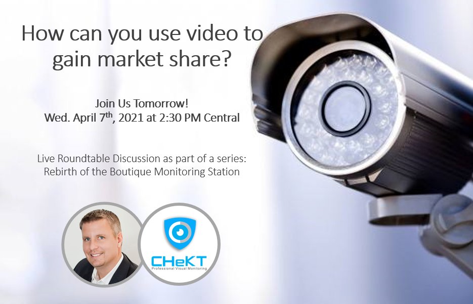 Don't forget to join us tomorrow for a discussion with industry partner John Milliron from CHeKT as part of a series - Rebirth of the Boutique Monitoring Station - hosted by our very own Chuck Speck! Register here: zoom.us/webinar/regist… #movingforwardtogether #securityindustry