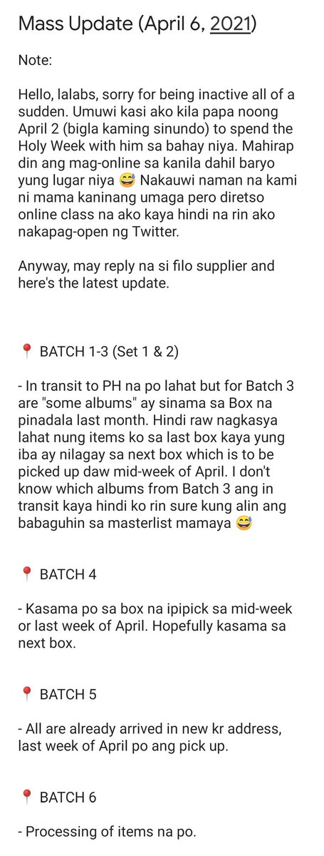 kokolab__'s tweet photo. π£ #Kokoupdates | Mass Update
Hello! Btw, hindi pa po updated ang masterlist. I'm also sorry kung hindi ako consistent sa pagiging online since I'm having trouble with my personal life pa rin dahil sa nangyari sakin last month π
But thank you for your patience π₯Ίπ https://t.co/jzzMV0ox1Q
