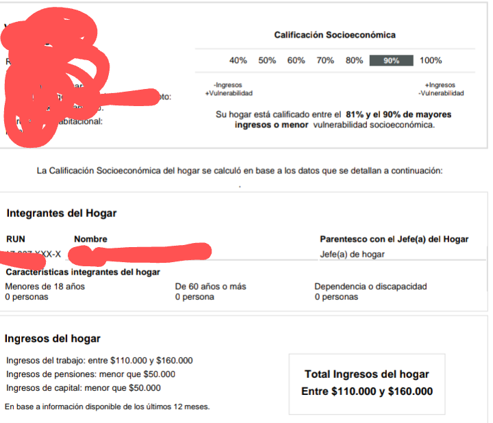 Merlinda_Kitteh's tweet photo. @ChileAtiende saben si la página del RSH está con problemas? Aun no me explico cómo esta cartola tiene 90% de mayores ingresos, si los ingresos no superan los 200.000. @MinDesarrollo no contesta ni tuits ni fonos https://t.co/ofaD9gkV76
