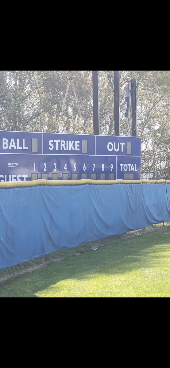 wrenhsbaseball's tweet photo. If you know, you know what a beautiful sight this is! Thank you @VarsityScbds and the wonderful installers from Apollo Sign and Light! https://t.co/bBPGEIbMUA