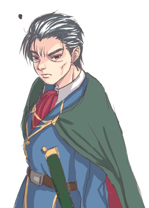 #ゲーム制作者版お絵描き60分1本勝負
お題…自作品の最強キャラ
ポジ的に忙しいやつですが、一時的とはいえ味方になる奴の中で最強なのはこのグレンでしょうね…
大抵のキャラが名前出すだけでビビる…という点を含めても 