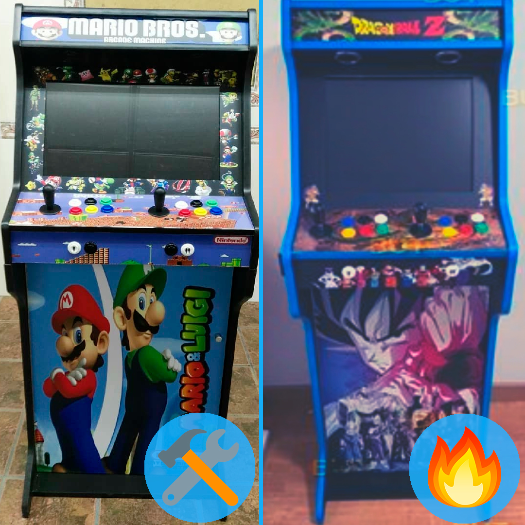 Queremos saber tus gustos… ¿Te quedas con el vinilo de Mario Bros o de Dragon Ball? ¡Pon el icono correspondiente en los comentarios! 🔥🛠️ #talentecbartops #bartop #arcadegames
