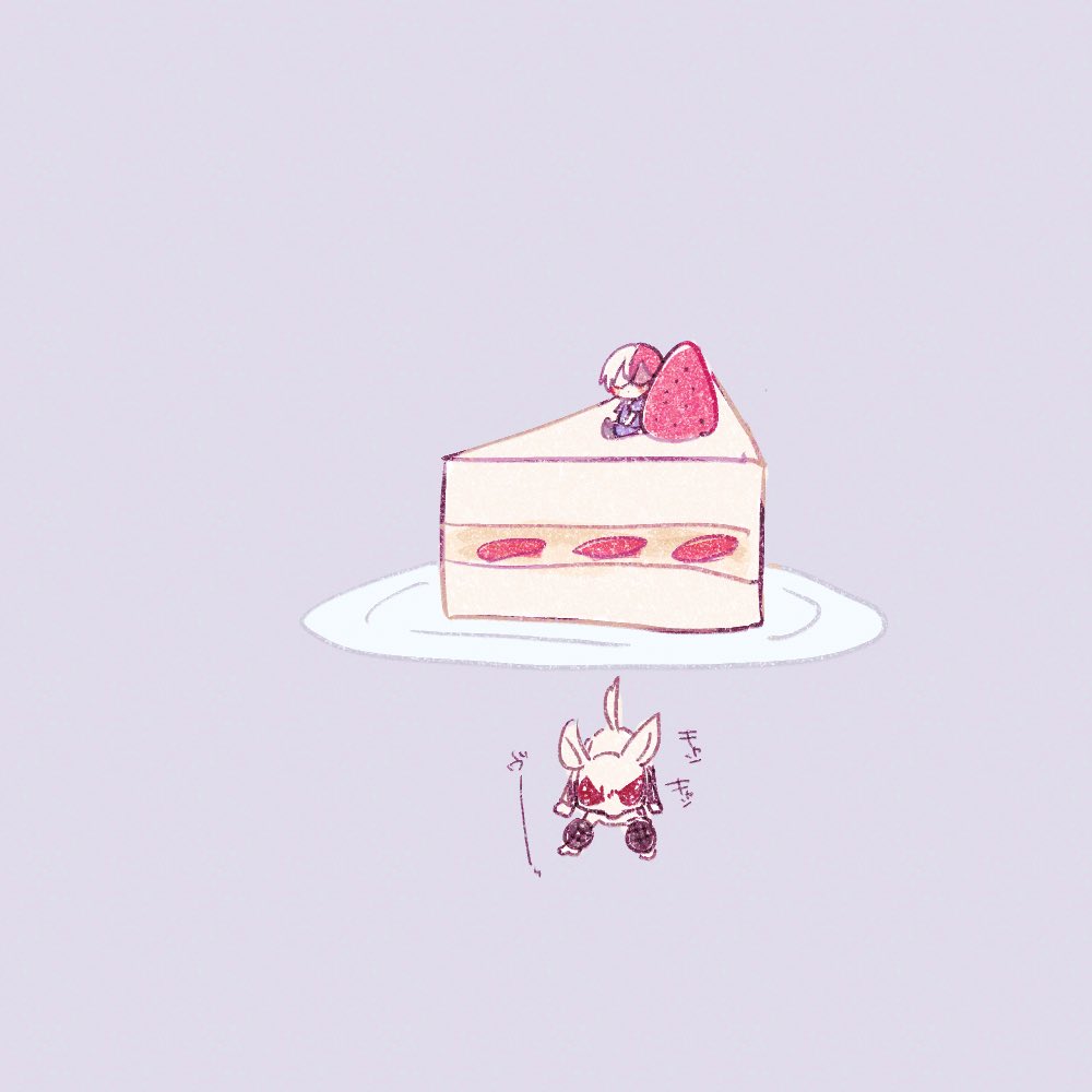 food cake no humans fruit simple background pokemon (creature) strawberry  illustration images