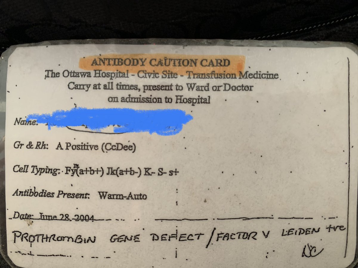 709Art's tweet photo. @DeNovo_Fatima Hi there.  If you saw this Antibody caution card with blood clotting factors listed at bottom, what would you say to that person about receiving the vaccines, especially the AstraZeneca? https://t.co/DZpMGjS1dI