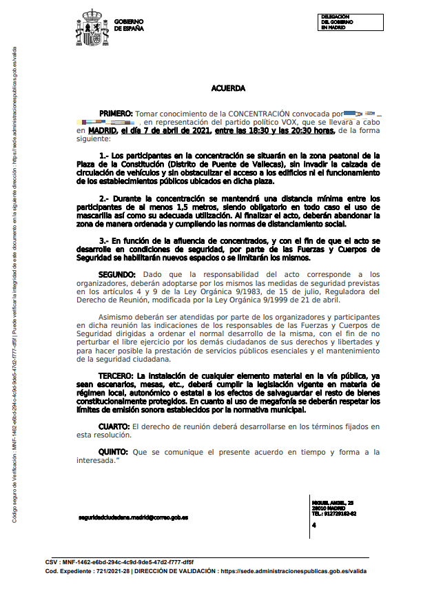 vox_es's tweet photo. ‼⚠ No hagáis caso a Lo País.

La Delegación del Gobierno ha autorizado la celebración del acto de VOX en Vallecas.

¡Mañana Vallecas se pondrá en pie para recuperar su seguridad y su prosperidad!

¡Os esperamos a las 19:30 con @Santi_ABASCAL y @monasterioR! 💪🇪🇸 https://t.co/rRveONQPhY