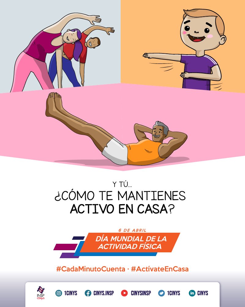 1CINyS's tweet photo. Hoy es el #DíaMundialdelaActividadFísica! Celebremos #JuntosEnMovimiento
¡Cuéntanos cómo te mantienes activa/activo en casa!👇🏼
Recuerda que #CadaMinutoCuenta #ActivateEnCasa https://t.co/UZKd5Uu1Q7