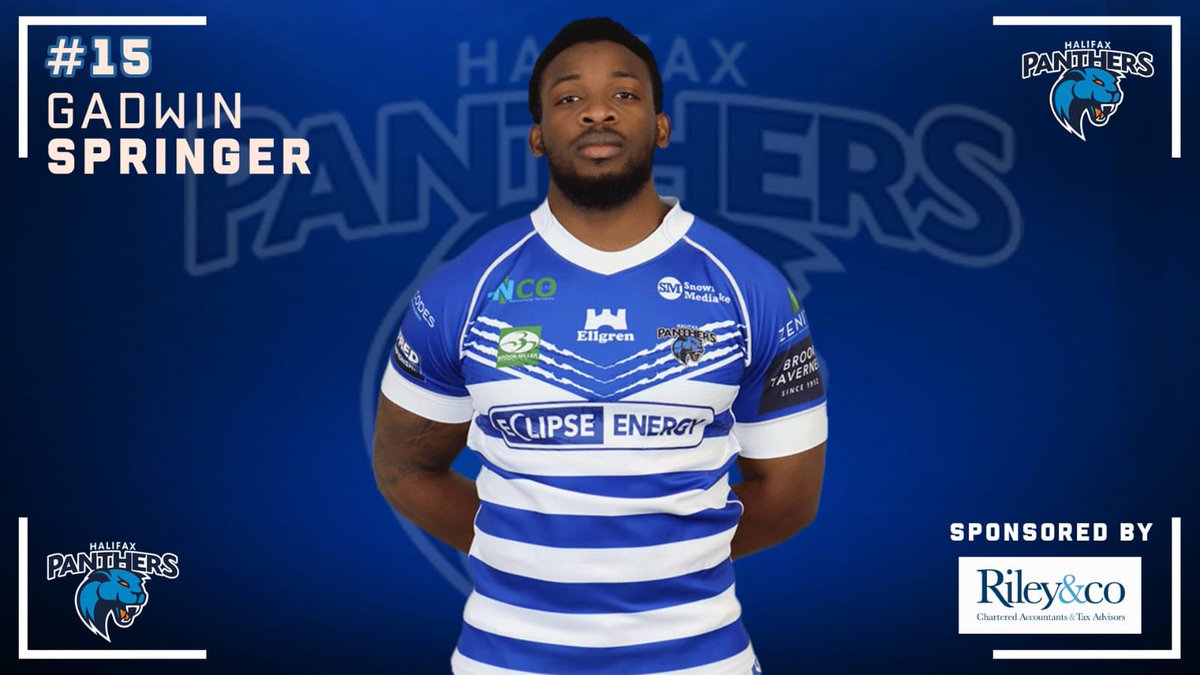 HalifaxPanthers's tweet photo. 💫 | ᴘᴀɴᴛʜᴇʀꜱ ᴘʟᴀʏᴇʀ ᴘʀᴏꜰɪʟᴇ

Gadwin Springer #GS15 

🤝 | Thank you to @Rileyandcoltd for their sponsorship of Gadwin in 2021, we look forward to welcoming you back to The Shay Stadium.

🔍 | Check them out - https://t.co/CbIpyylrfp

#PanthersAreInTown 🐾 https://t.co/dsRQ9VZLbV