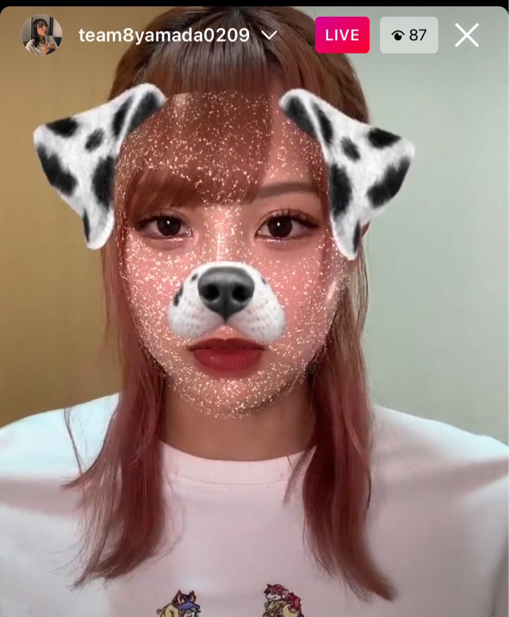 関西8推し على تويتر 山田菜々美ちゃんインスタlive配信してだワンワン あらっエフェクト変わった インスタは盛ってナンボやって 流石関西人