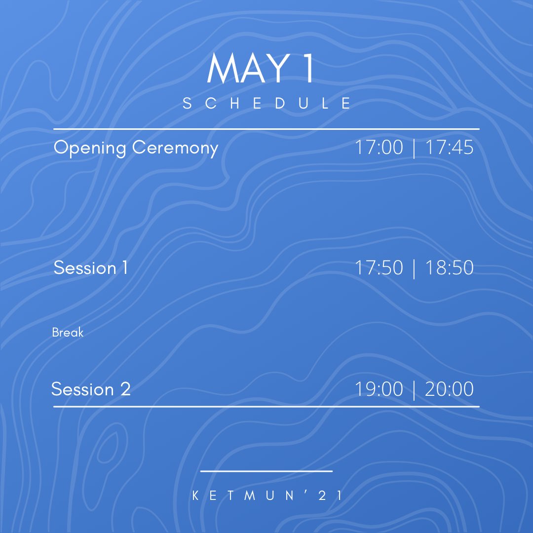 ketmunofficial's tweet image. KETMUN’21 official schedule: 30 April-2 May.