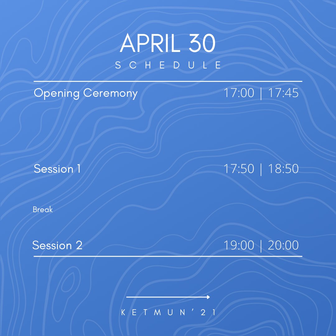 ketmunofficial's tweet image. KETMUN’21 official schedule: 30 April-2 May.
