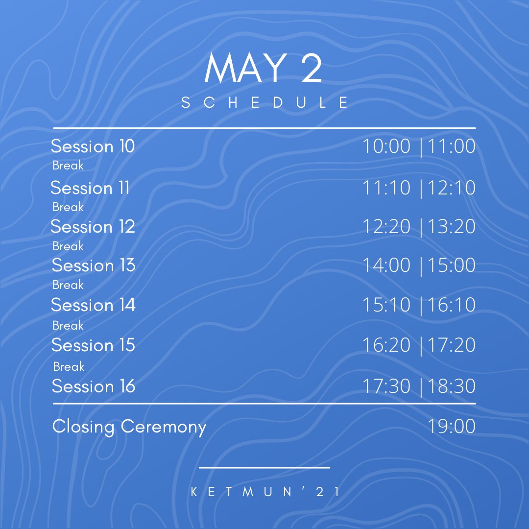 ketmunofficial's tweet image. KETMUN’21 official schedule: 30 April-2 May.