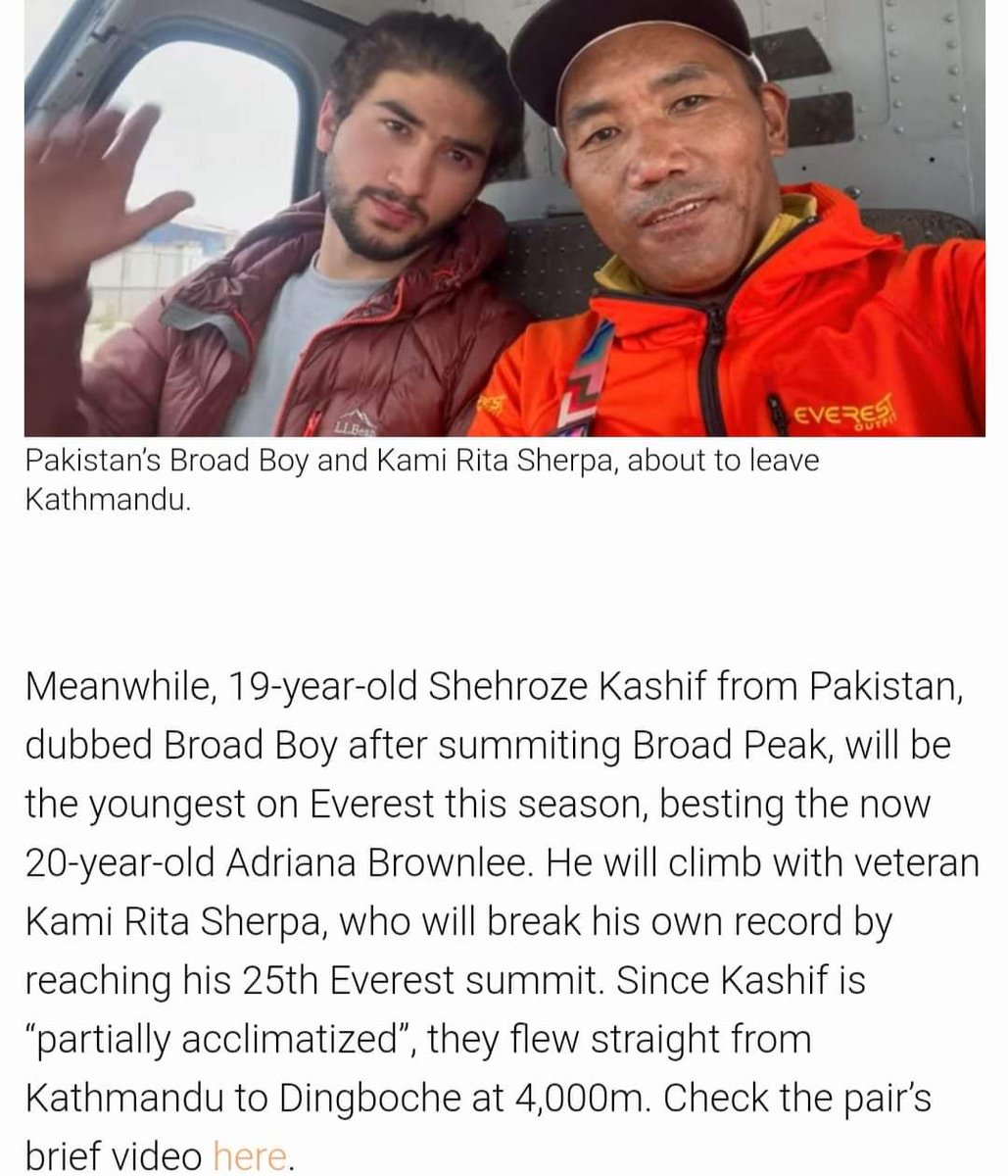 KarakoramClub's tweet photo. #PakistanOnEverest2021
Acc to #Explorersweb our very own 19 yr old #ShehrozeKashif is the youngest climber on #Everest this season. By reaching the summit of Everest he's vying to become the youngest #Pakistani ever to do so and the #youngest person this season
#TheKarakoramClub https://t.co/1bqnRL94rh