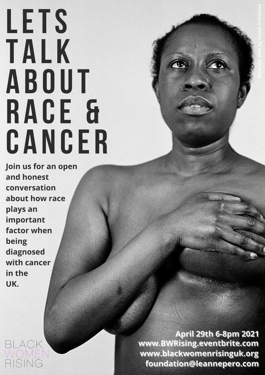 Our Trustee @leannepero and our friends at Black Women Rising will be hosting a special event on Thursday 29th April at 6-8pm. It’s time to be honest about the varied and different experiences of cancer. Find out more here ➡️ BWRising.eventbrite.com