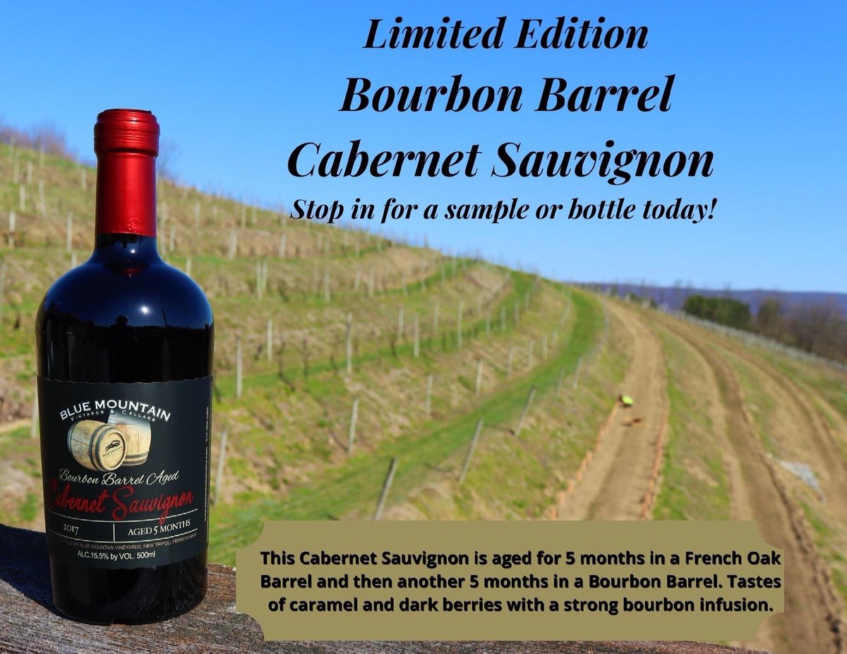 BlueMtWinery's tweet photo. We still have the Limited Edition Bourbon Barrel Cabernet Sauvignon in stock! Be sure to get yours before they're all gone! 🍷 https://t.co/uRuBbEFVfd