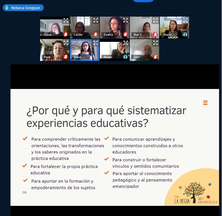 Avui, Per què i per a què sistematitzar experiències educatives? #AvaluarPerTransformar amb <a href="/Espailatregua/">La Tregua coop #RegularizacionYa</a>