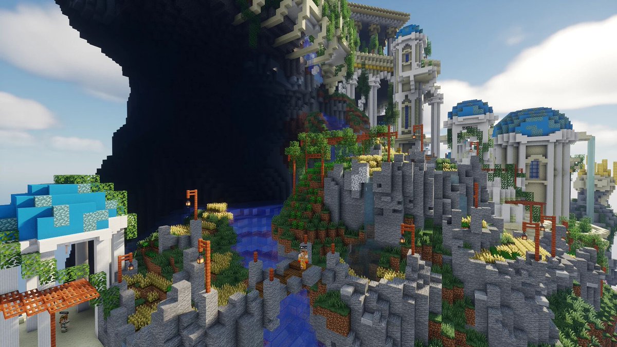 PlanetMinecraft's tweet photo. #TRENDING from the weekend is this Grecian style palace! Perched above the clouds with with a view of the surrounding land and water, this is a prime location &amp; build fit for any god or goddess! #Minecraft Download in the link below @ChaosOlymp

The Olymp: https://t.co/cMwsz1fmwt https://t.co/g6EvoF18w1