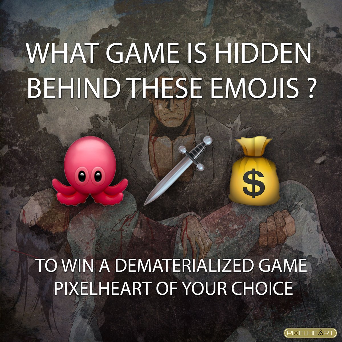 PixelHeart_eu's tweet photo. 🚨 #Giveaway 

Want to win one of our #PixelHeart games ? 

It's up to you to find the solution to this, which game are we talking about? 🤔

For more luck : 
Identify a friend 
#RT &amp; #FAV this tweet 

Drawing on 11/04 https://t.co/GRoc5p40WX