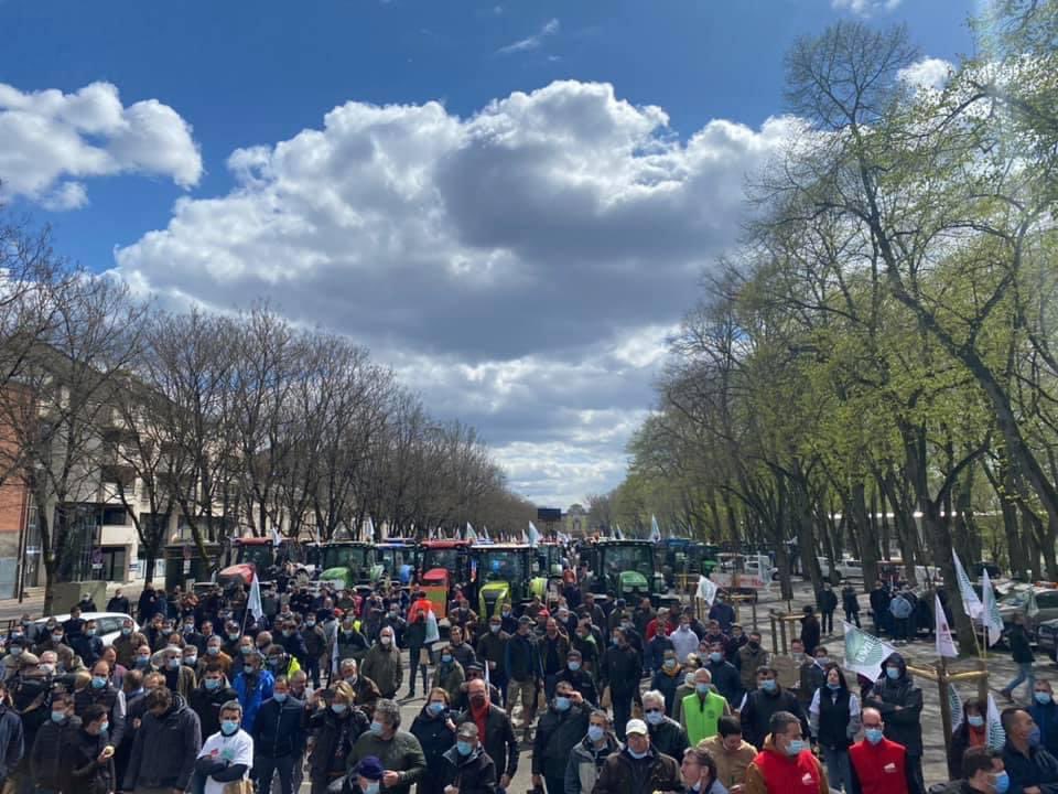 fnseacvl's tweet photo. [MOBILISATION RÉGIONALE DE BOURGES] 🚜✊
Plus de 200 agriculteurs et 120 tracteurs étaient présents à Bourges. 
Nous attendons du ministre @J_Denormandie qu’il revoit sa copie pour que la Pac bénéficie à tous les agriculteurs de manière juste et équilibrée. #AmbitionPACjuste https://t.co/ZsnrVRcEeX