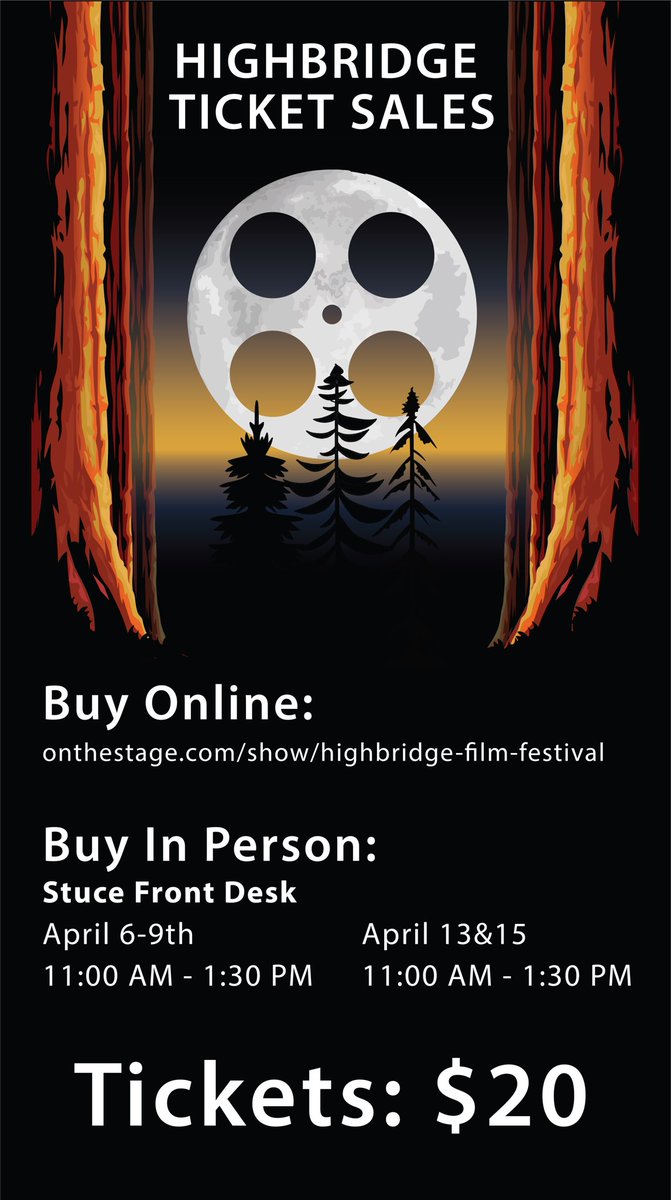 HBFilmFest's tweet photo. Highbridge ticket sales are live!!! We are selling them in the Student Center and online!
Click link in bio to order them online! https://t.co/dUINjITGEE
