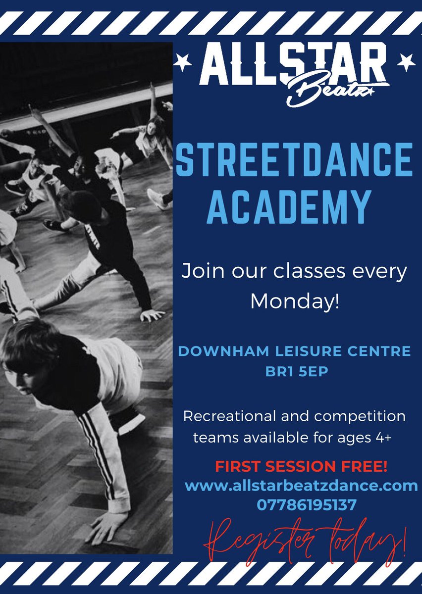 Allstar_Beatz's tweet photo. Our Bromley and Croydon evening academies will be starting back w/c 19th April! 🌟 #Streetdance #Bromley #croydon new members welcome! 💻 https://t.co/I4FO9argk7 https://t.co/r4IfsRC8Kh