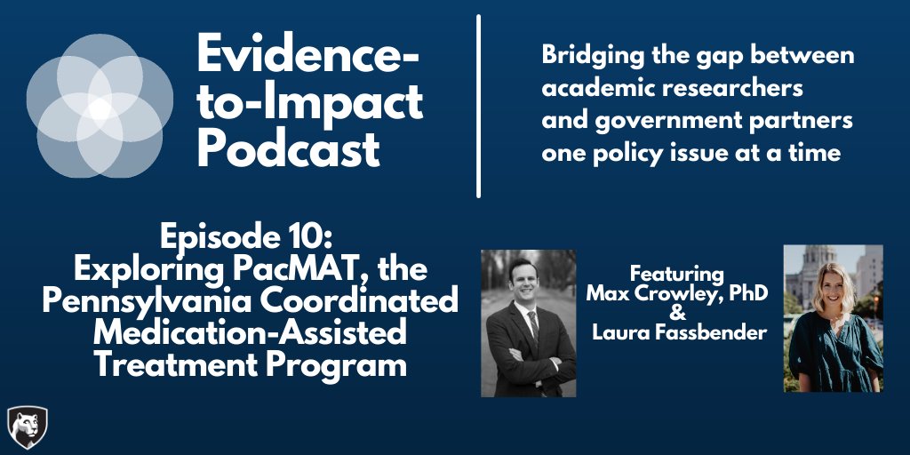 eic_podcast's tweet image. Missed our latest episode? Check out our discussion about  #medicationassistedtreatment, the #opioidepidemic &amp;amp; the #PacMAT program w/ @DMaxCrowley from 
@pennstateHDFS &amp;amp; Laura Fassbender from @PAHealthDept.

🎧: bit.ly/3lKE7Er