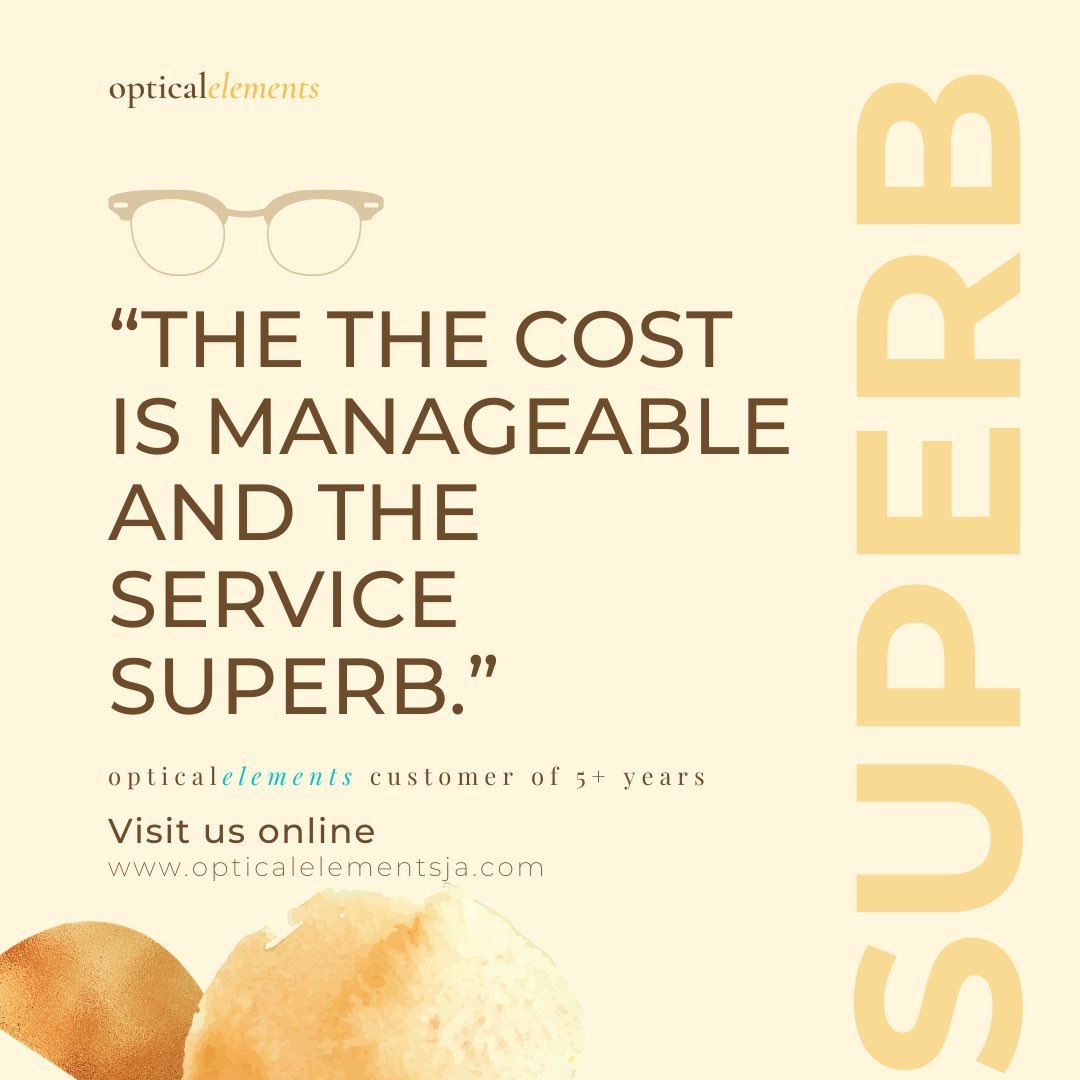OpticalElements's tweet image. Fair pricing, acceptance of health cards, online booking, and customized care are just a few ways we focus on patient experience. 

Not to brag, but our designer frames are also 🔥.

So what are you waiting on? 👀

Visit opticalelementsja.com to Book your next eye exam today.
