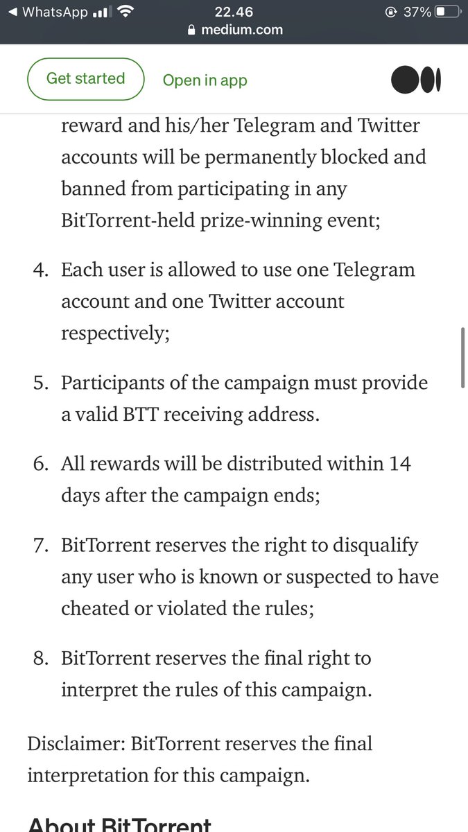 RayNVnt's tweet photo. @HrithikDz @BitTorrent “All rewards will be distributed within 14 days after the campaign ends” https://t.co/typLkbpSsy