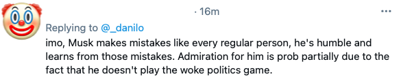 Folks have such a distressingly bad analysis of power.The point is that Musk is NOT like every regular person. He's one of the richest dudes alive. He has power over people. When he makes bad decisions, like forcing people to work during a pandemic, there are consequences.