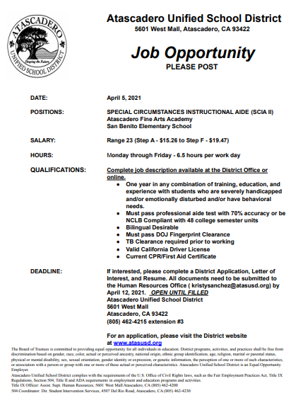 atasusd's tweet photo. Job opportunity! https://t.co/4Wb8hL9uyG