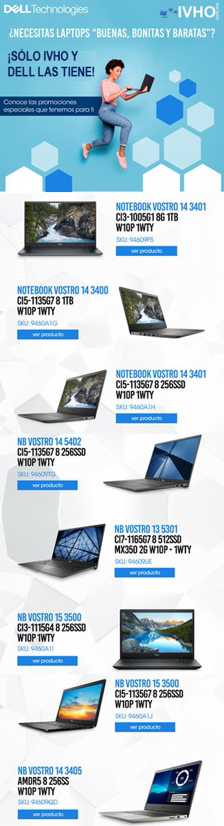 IvhoPromos's tweet photo. ¡Bueno, bonito y barato con Dell Technologies! https://t.co/tNUXjRucfb