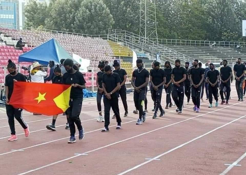 SeifGebre's tweet photo. Athletes from #Tigray at the Ethiopian Athletics event dressed in all black &amp; bow their head in protest of the ongoing massacre &amp; destructions by Ethiopian &amp; Eritrean forces as well as Amhara militia.

@hrw @amnesty @UNHumanRights @StateDept @FCDOGovUK @dfatirl @NorwayMFA @SweMFA https://t.co/Ed0eeNMFc0