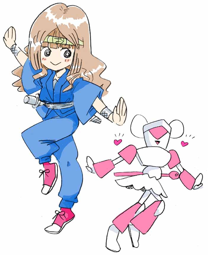 最近ゲームかなにかのcmで再び にんじゃりばんばん が流れる様になって嬉しいので Takaminnのイラスト