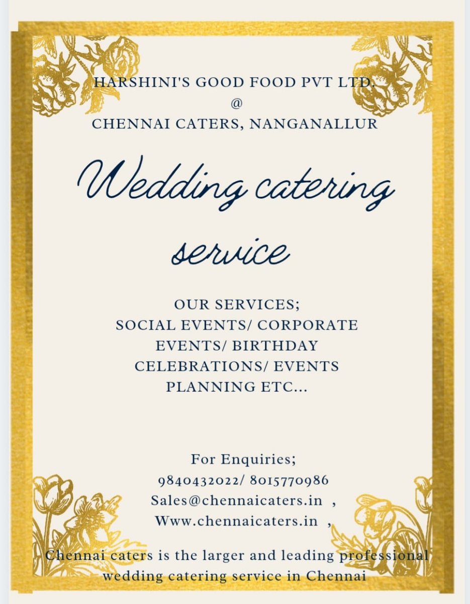 caters_chennai's tweet photo. #Chennai #Caters #9840432022 / 8015770986, 
#the #larger and #leading #professional #wedding #catering #service in India ...

Sales@chennaicaters.in  ,
https://t.co/4xW0SnyPGa  ,

Now we are in  #HYDERABAD #BANGALORE  and #MUMBAI ETC....
#Food #cuisines #Desserts #service #theme, https://t.co/mGxIbEFU7z