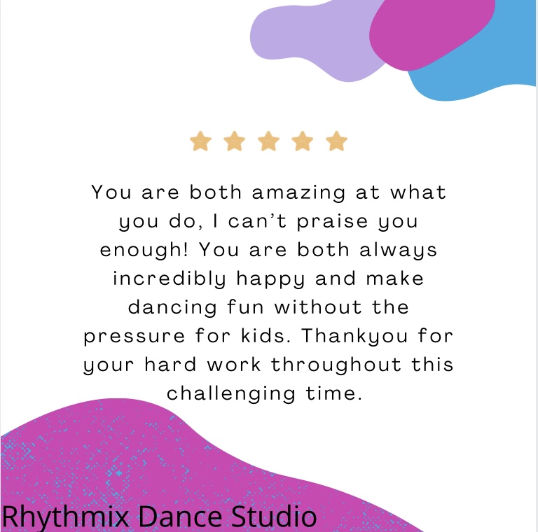 RhythmixDance1's tweet photo. Testimonial Tuesday 🌟

What our dance families say 💜

#rhythmixdancestudio #review #TestimonialTuesday https://t.co/YZt8TZbDNY