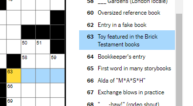 Oh wow! Look who was mentioned in a clue in the latest New York Times monthly crossword puzzle. Who knows the answer? ;)