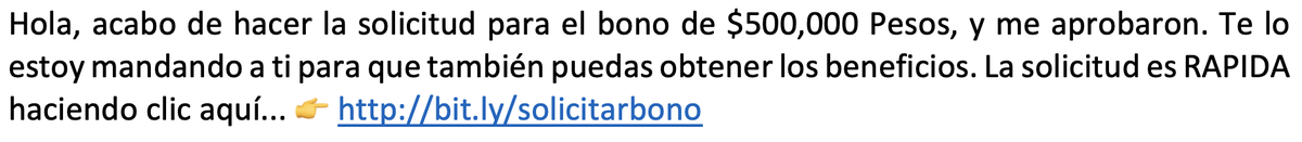 colCERT's tweet photo. ¡Alerta! Falsa Noticia a través de #WhatsApp informa sobre un supuesto bono de ayuda por parte del Gobierno Nacional, ¡cuide sus datos personales!, recomendamos eliminar y no compartir #rompamoslacadena @CaiVirtual @mindefensa @Ministerio_TIC https://t.co/ostoYJLLwP