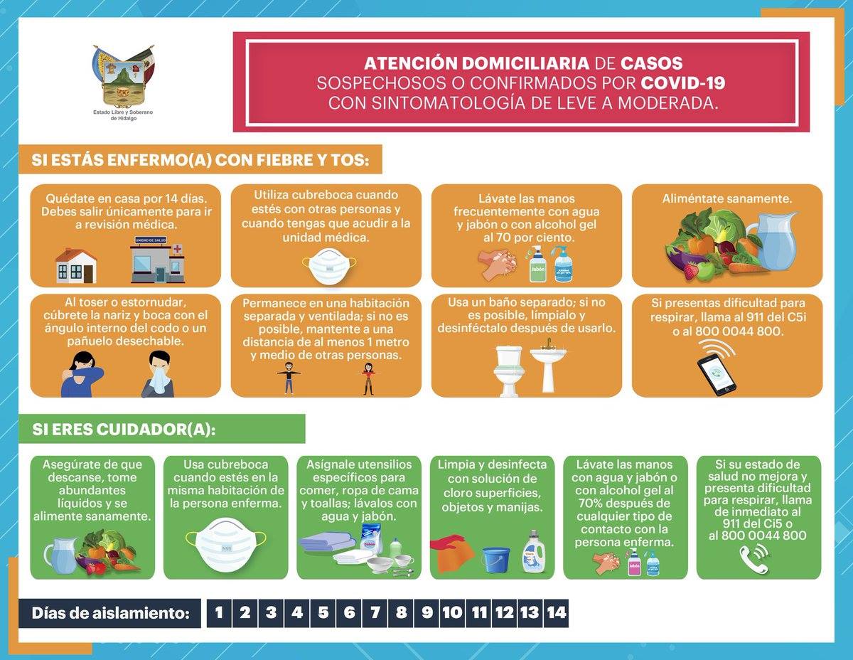 UPPachuca's tweet image. #BuenMartes

Si estás enfermo(a) con fiebre y tos o eres cuidador(a) de una persona enferma recuerda seguir las siguientes recomendaciones de atención domiciliaria.

#OperativoEscudo
#UniversidadPromotoradeSalud