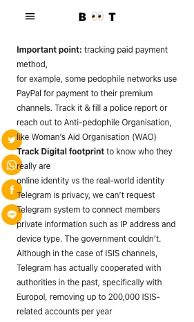 HelloTelegram's tweet photo. #PedophilePurge on telegram. Lets do the right thing to make Telegram community a better place. 
Here is some information. If you a serious researcher - simple, unbiased, unprejudiced observation, plz contribute the pedophiles blacklist. Thx
🗣 Read more: https://t.co/3iRjxirLZm https://t.co/QFtSNfot6n