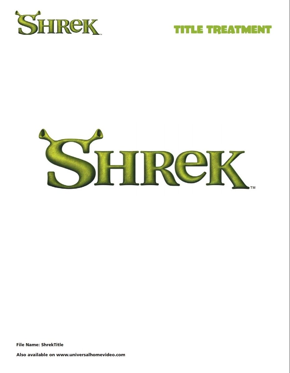 The first 2 pages are the Shrek Logo and the logo for the Home Video release date