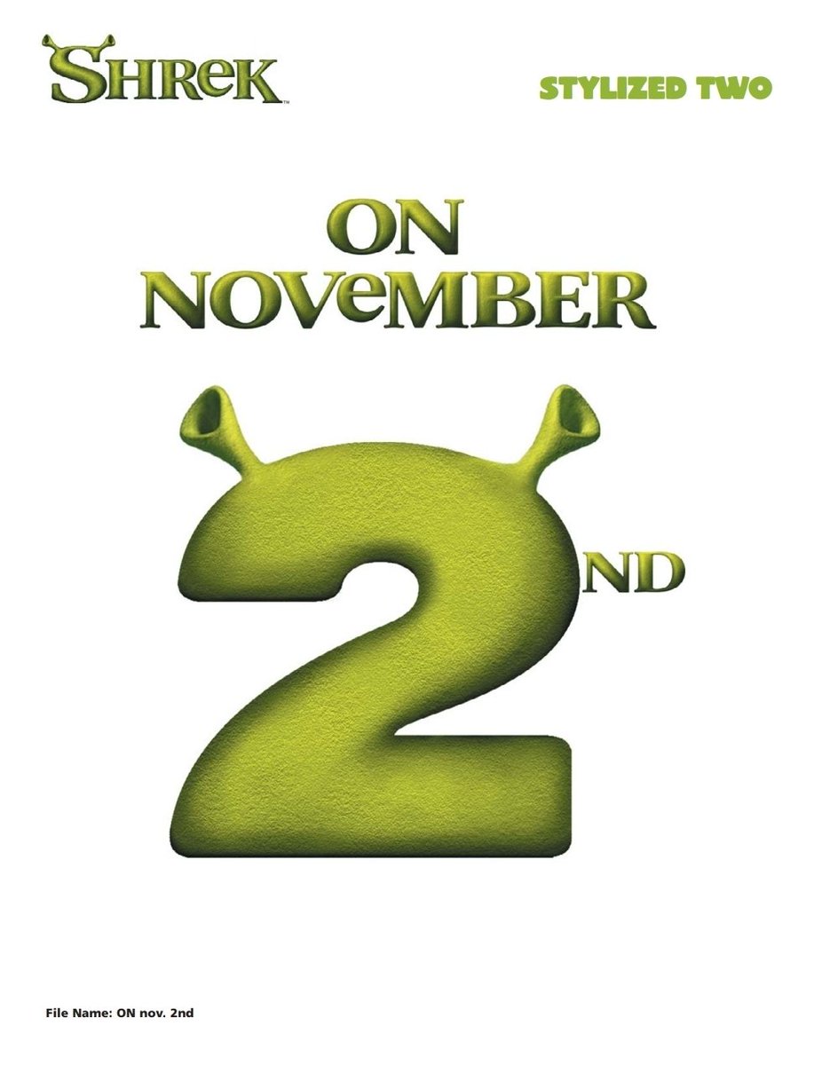 The first 2 pages are the Shrek Logo and the logo for the Home Video release date