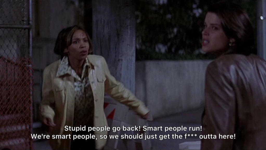 Slasherbaddies_'s tweet photo. black people being the only ones with common sense in horror movies https://t.co/82ug3MUJtM