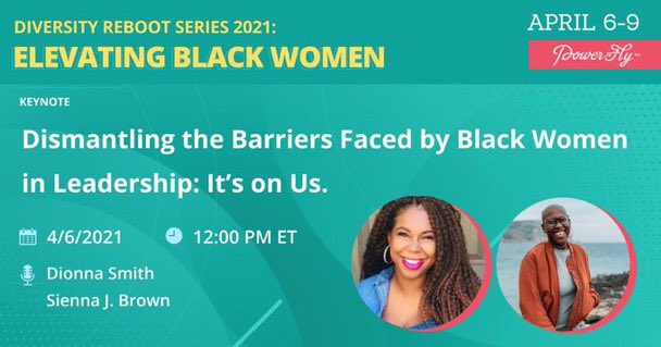 missdianaashley's tweet photo. Now happening
Dismantling the Barriers Faced by Black Women in Leadership: It’s on Us. with Dionna Smith and Sienna J. Brown. @powertofly
Tune in: https://t.co/cMOUmukl5j
@dionnasmi
#DiversityReboot2021 #PowerToFlySummit https://t.co/VhAqf6t6Xt