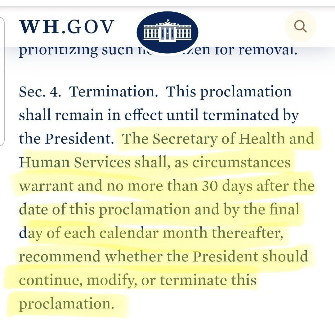 Reminder: <a href="/SecBecerra/">Secretary Xavier Becerra</a> <a href="/XavierBecerra/">Xavier Becerra</a> are responsible for recommend exemptions in PP10143. #LoveIsNotTourism