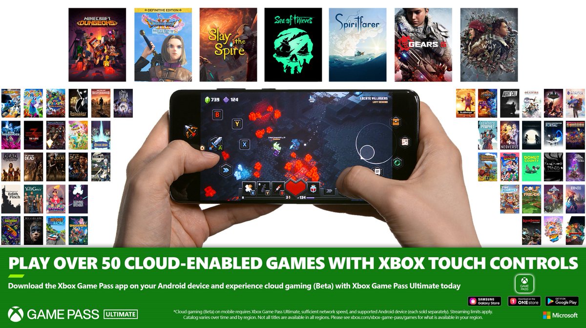 Xbox on X: Those thumbs of yours have had years of practice. Let's see  what they can do. Tap into @XboxGamePass and play 50+ great touch-enabled  games with Xbox Cloud Gaming (Beta)